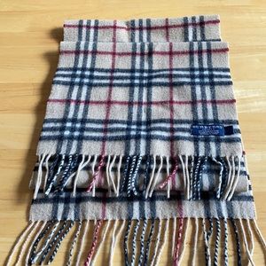 Vintage Burberry Nova Check Cashmere Scarf